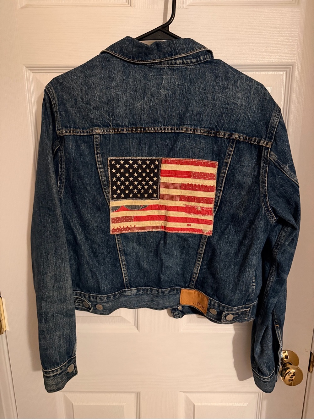 Polo Ralph Lauren Vintage American Flag Denim Trucker Jacket - EUC - Size M